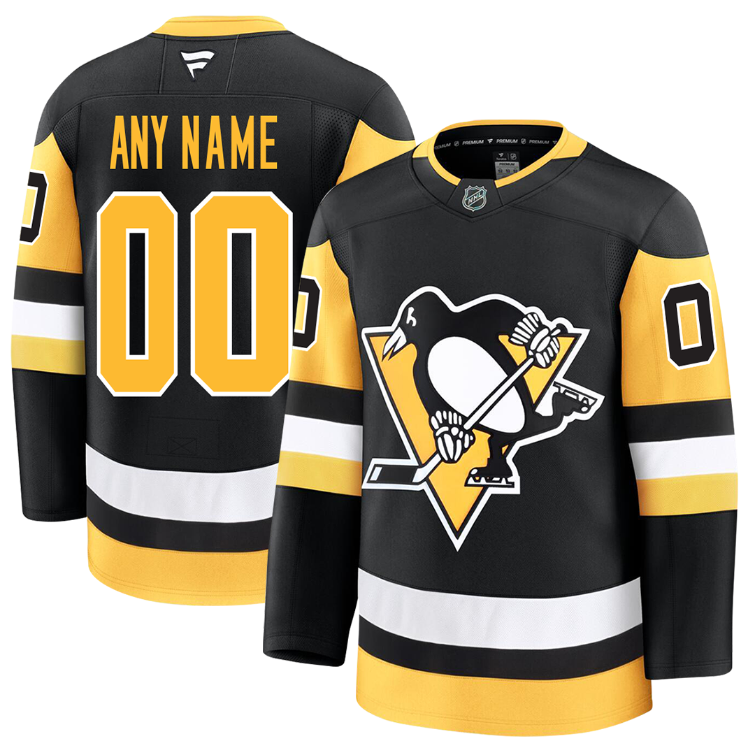 Customizable Pittsburgh Penguins 2024 Fanatics Premium Official NHL HOME Jersey