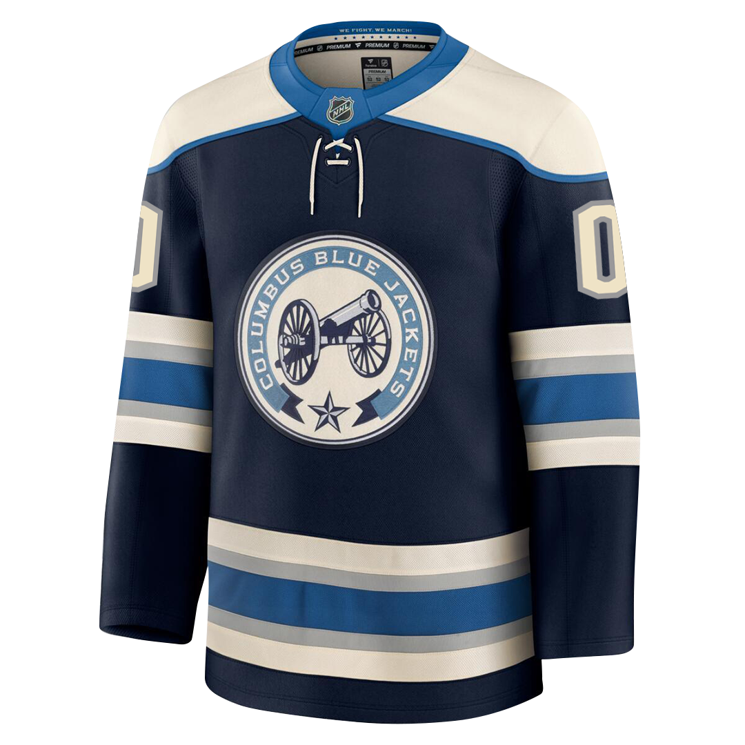 Customizable Columbus Blue Jackets 2024 Fanatics Premium Official THIRD ALTERNATE NHL Jersey
