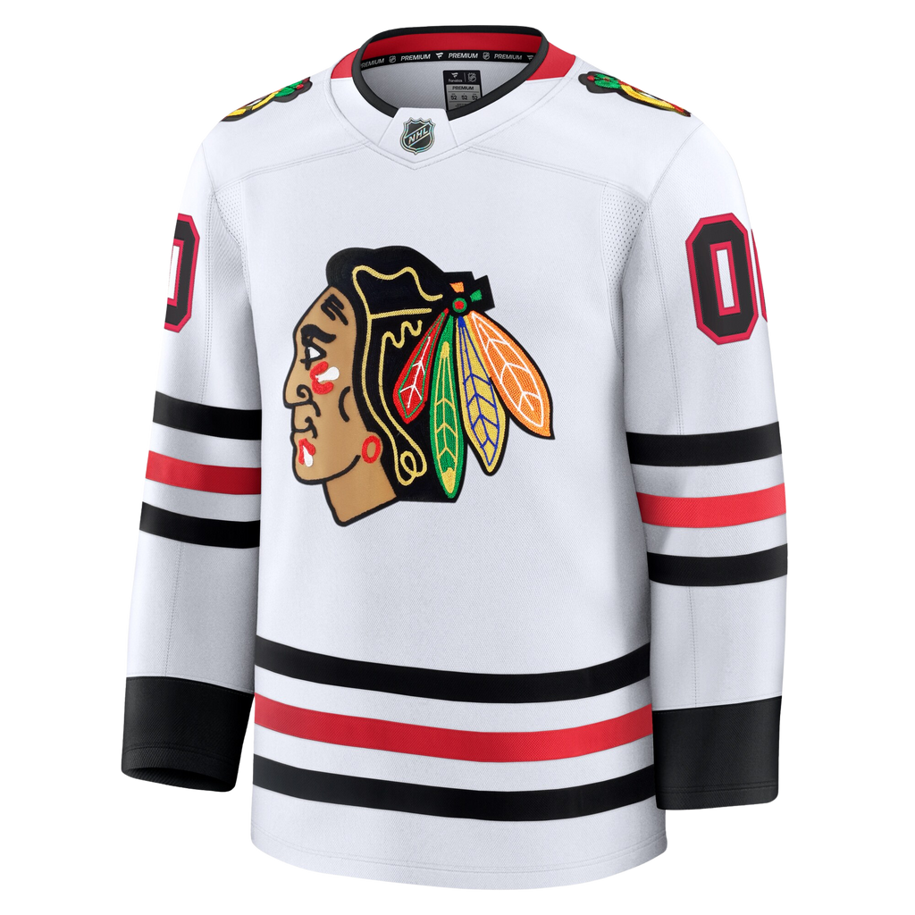 Customizable Chicago Blackhawks 2024 Fanatics Premium Official NHL AWAY Jersey