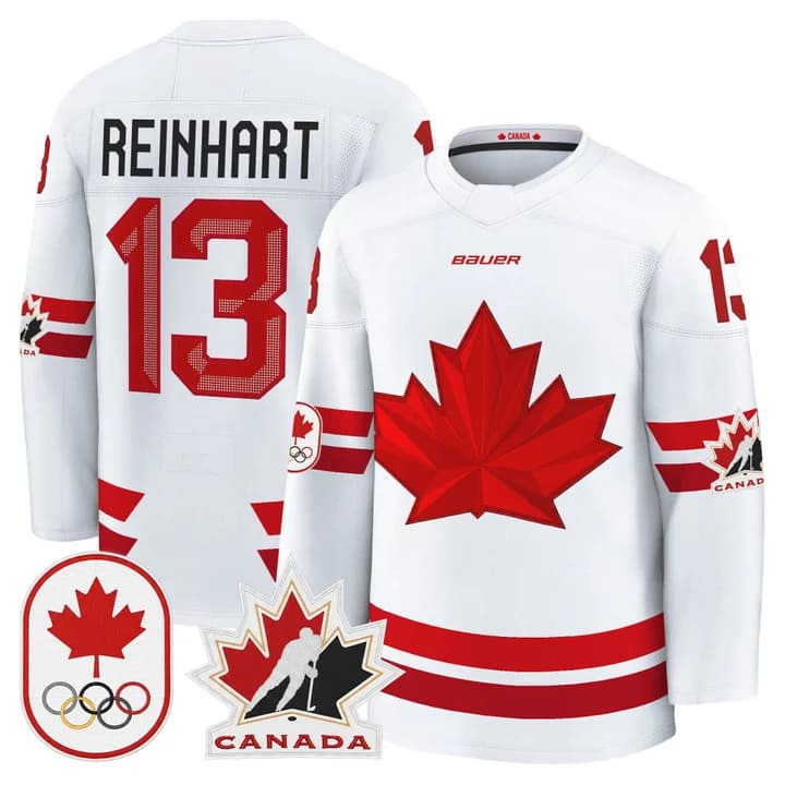 Sam Reinhart Canada 2026 Olympic Jersey - White