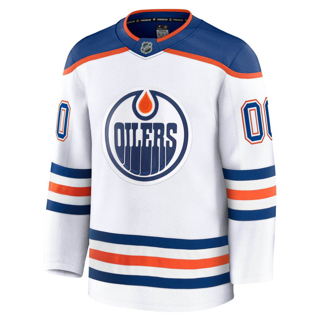 Customizable Edmonton Oilers 2024 Fanatics Premium Official NHL AWAY Jersey