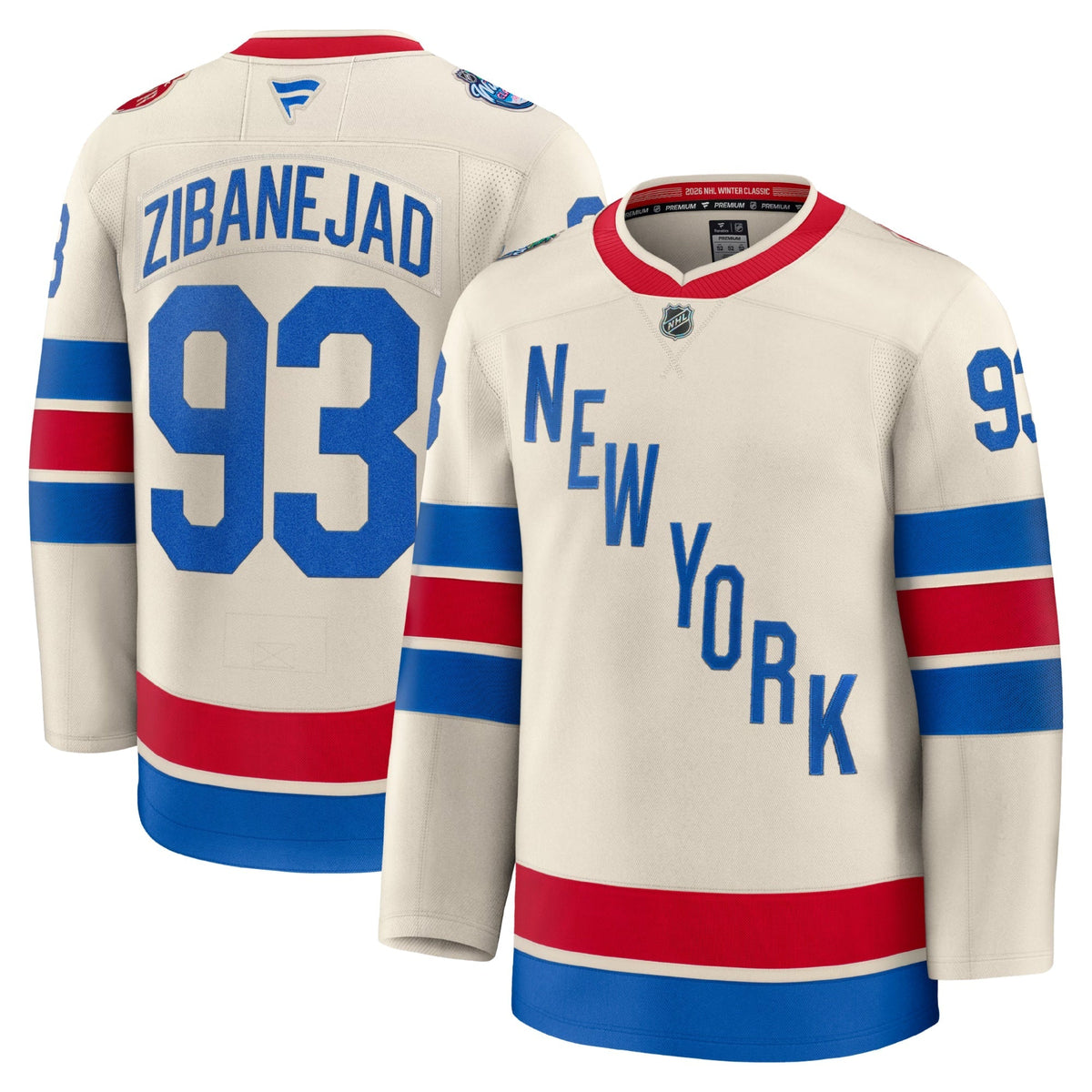 Mika Zibanejad New York Rangers 2026 Fanatics Premium Winter Classic Jersey