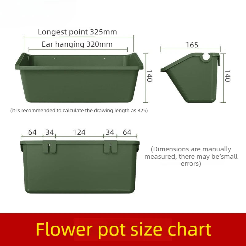 New Wall mounted plastic flowerpot vertical green plant wall layout tool wall mounted multi-layer stacked outdoor planting pot