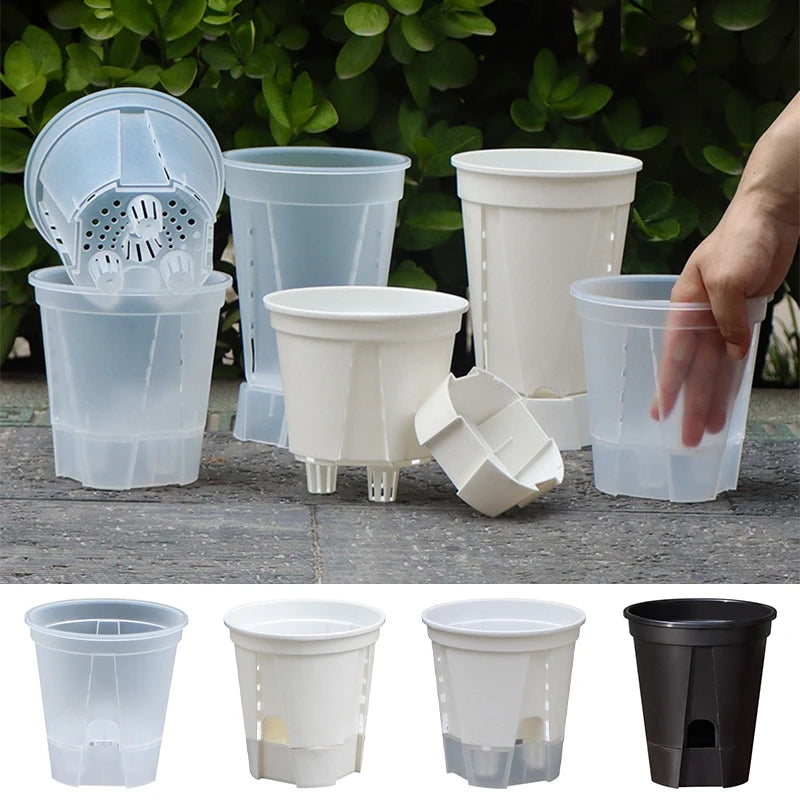 Self Watering Pot Bottom Watering Pot Orchid Pot Flower Pots for Plants Pot Garden Lazy Pot Orchid Breathable Root Pot