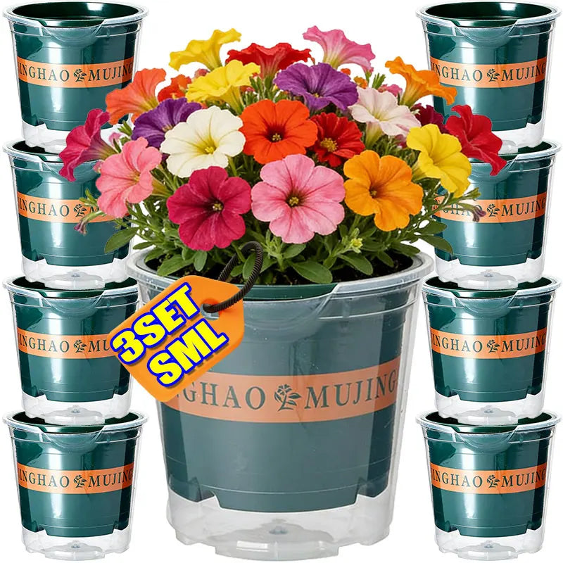 Automatic Water Absorbing Lazy Person Flower Pots Fern Breathable Water Easy Fill Root Protection Home Windowsill Green Plants