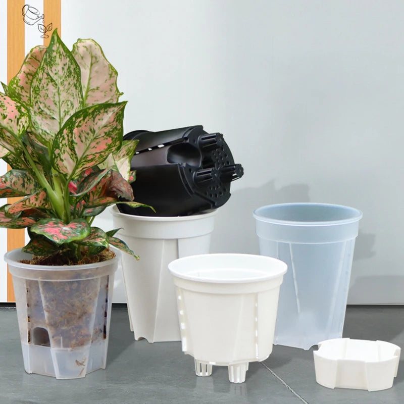 Self Watering Pot Bottom Watering Pot Orchid Pot Flower Pots for Plants Pot Garden Lazy Pot Orchid Breathable Root Pot
