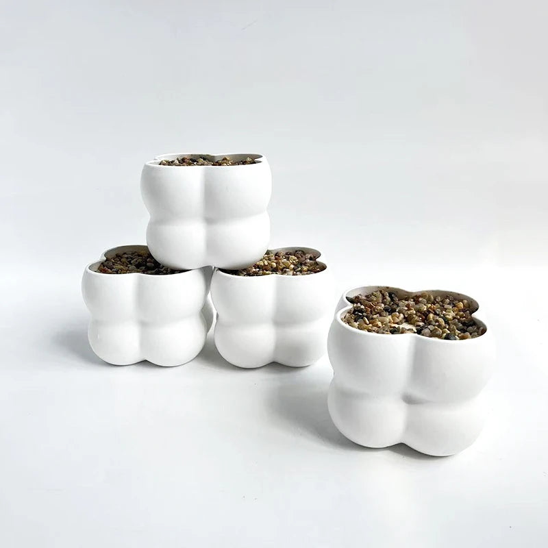Nordic green plantsinsSquare pot for office and room, desktop plant decoration, simple and creative, popular online floral plant