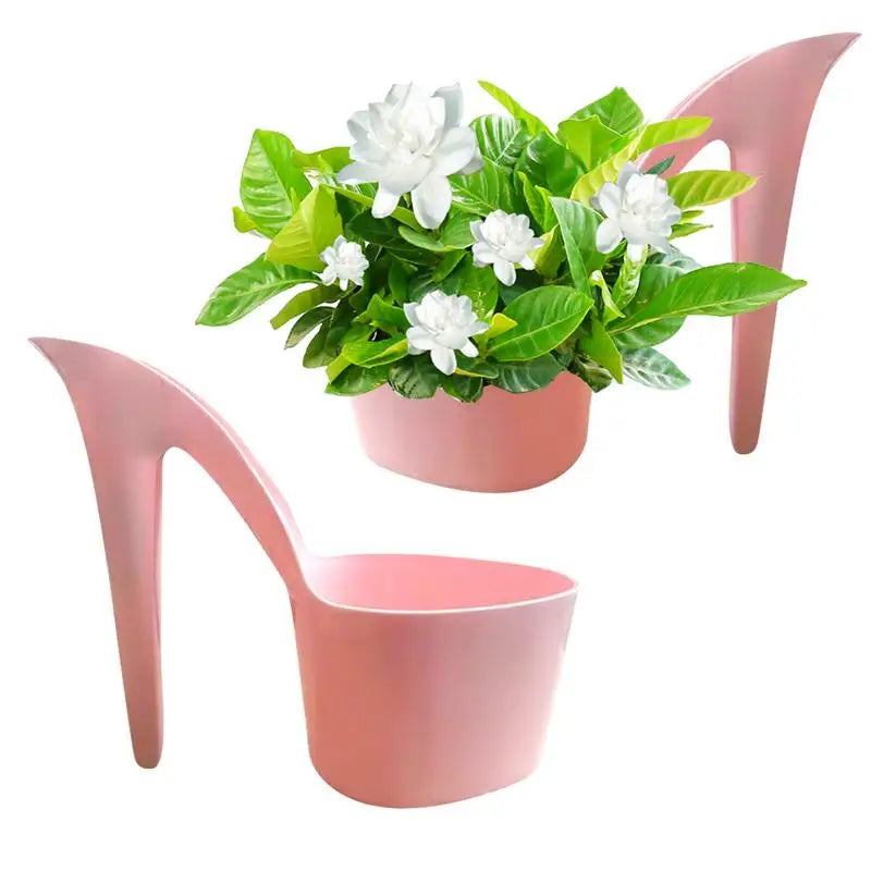 2pcs Flowerpot High Heel Shaped Patio Indoor Outdoor Shoe Shape Plant Nursery Pot Succulent Planter
