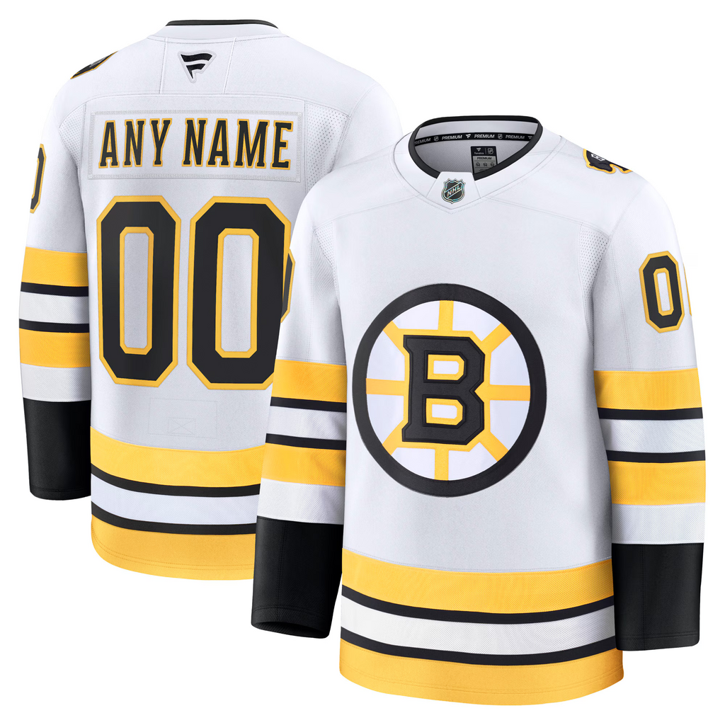 Customizable Boston Bruins 2025 Fanatics Premium Official NHL Away Jersey