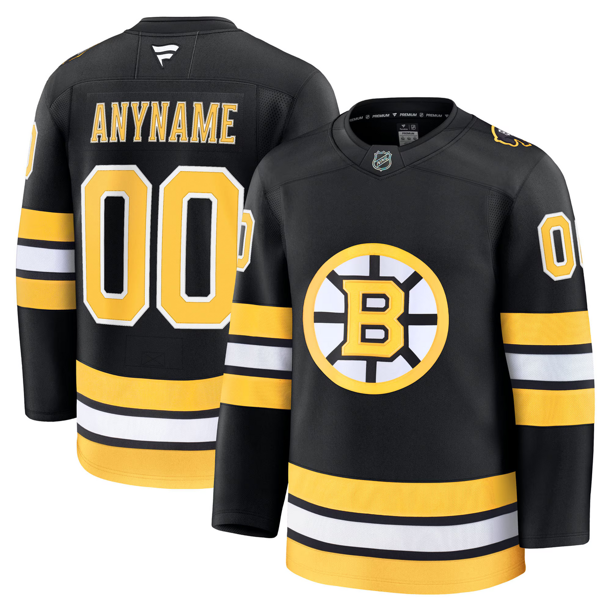 Customizable Boston Bruins 2025 Fanatics Premium Official NHL Home Jersey