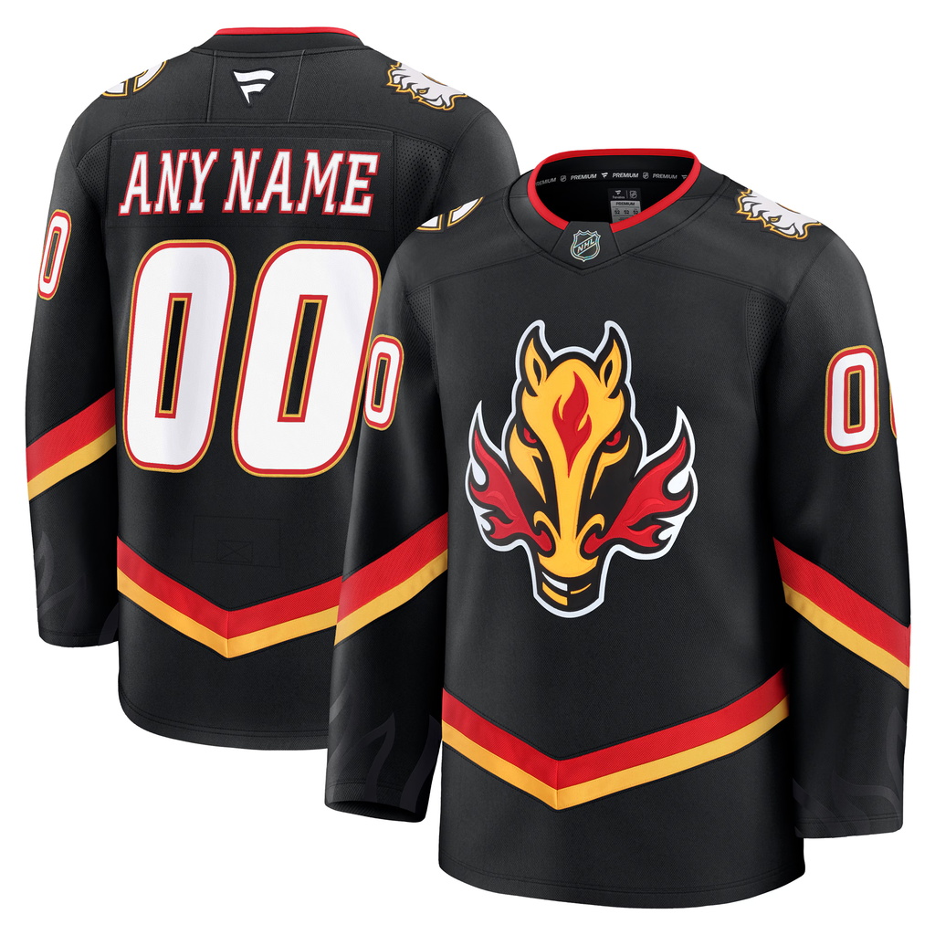 Customizable Calgary Flames 2024 Fanatics Premium Official THIRD ALTERNATE NHL Jersey