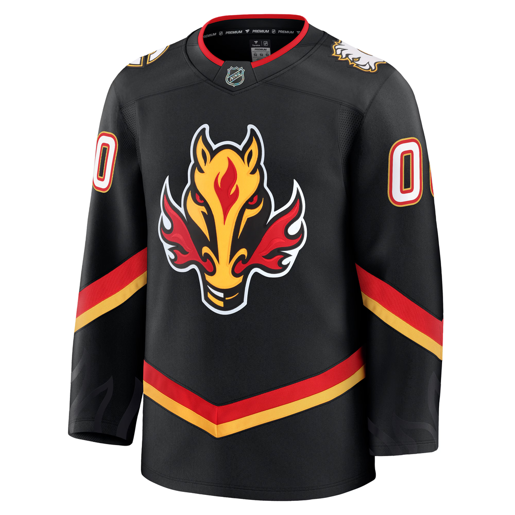 Customizable Calgary Flames 2024 Fanatics Premium Official THIRD ALTERNATE NHL Jersey