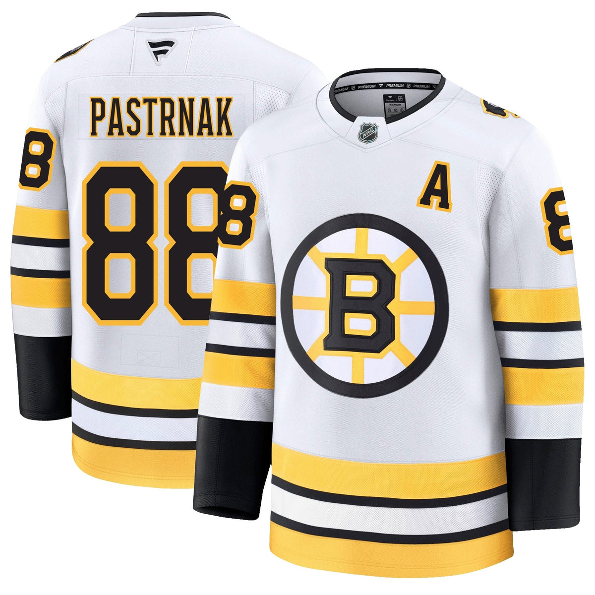 David Pastrnak Boston Bruins Fanatics Away Premium Jersey