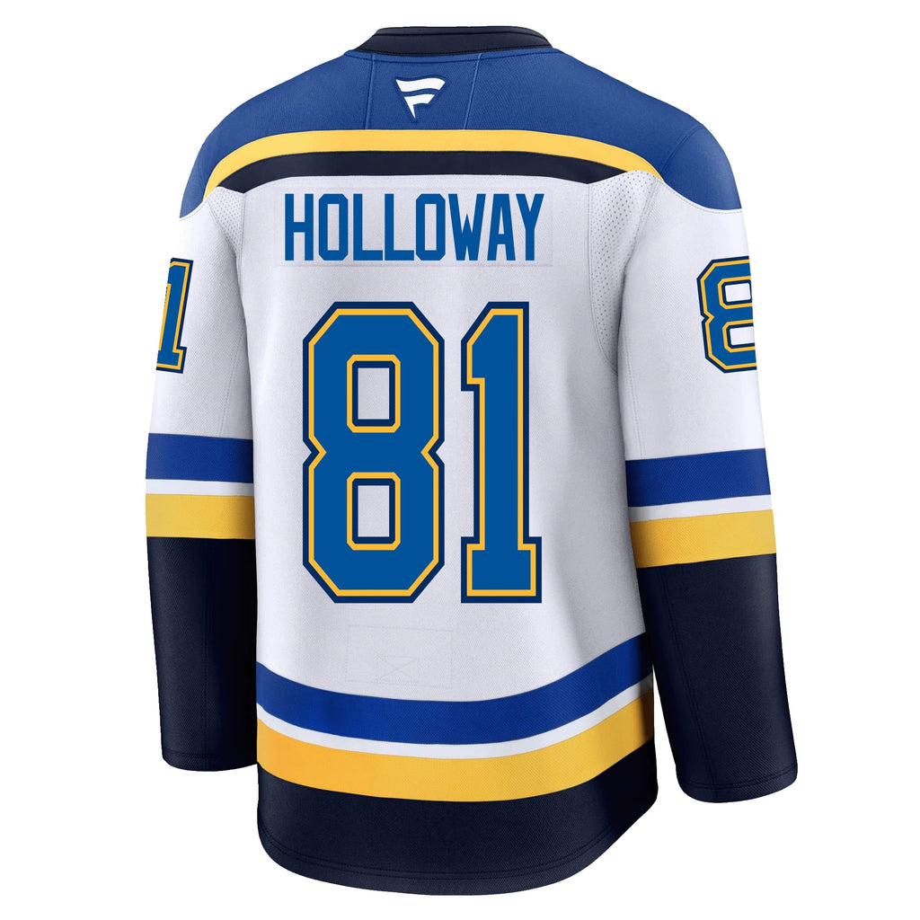 Dylan Holloway St. Louis Blues Fanatics Premium Away Jersey