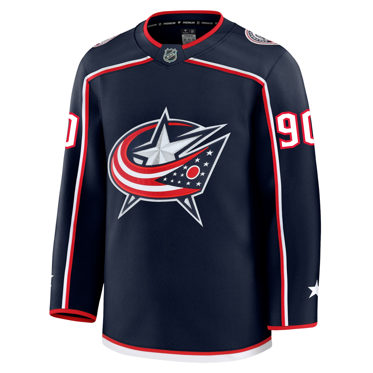 Elvis Merzlikins Columbus Blue Jackets Fanatics Premium Home Jersey