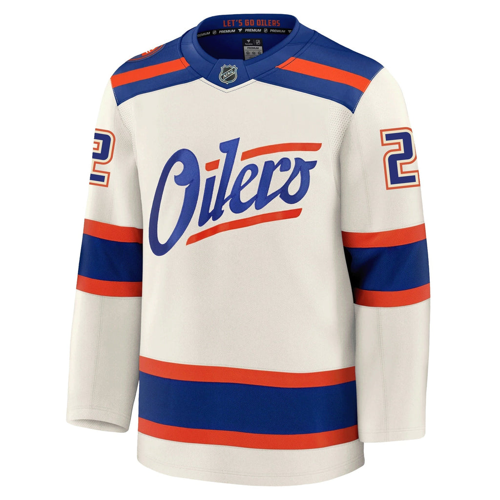 Evan Bouchard Edmonton Oilers Fanatics Alternate Premium Jersey