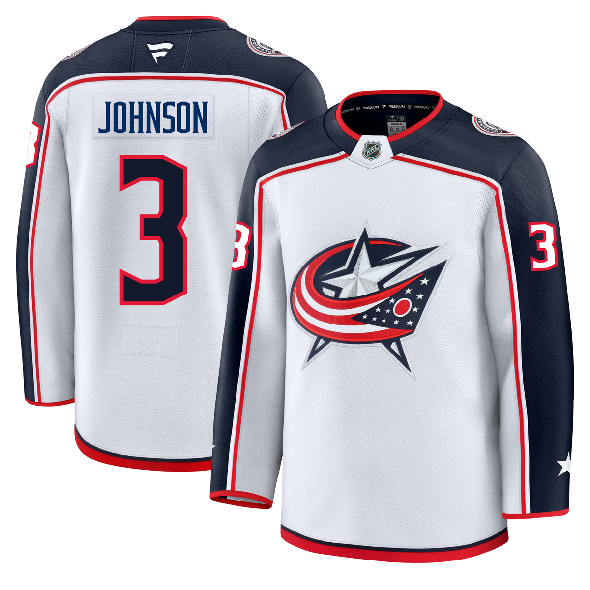 Jack Johnson Columbus Blue Jackets Fanatics Premium Away Jersey