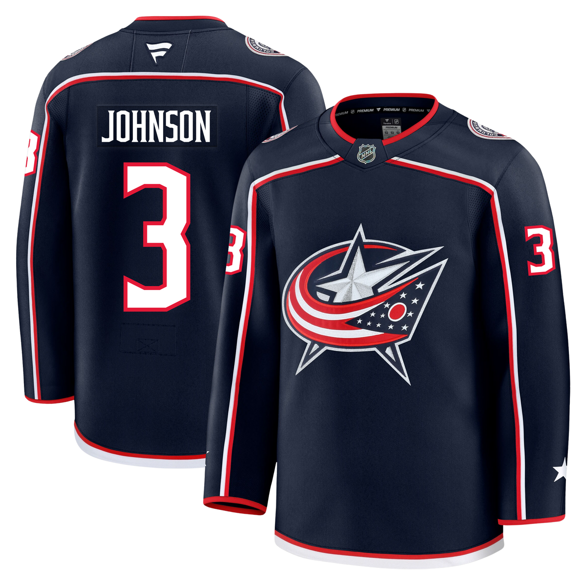 Jack Johnson Columbus Blue Jackets Fanatics Premium Home Jersey