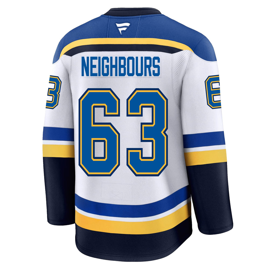 Jake Neighbours St. Louis Blues Fanatics Premium Away Jersey