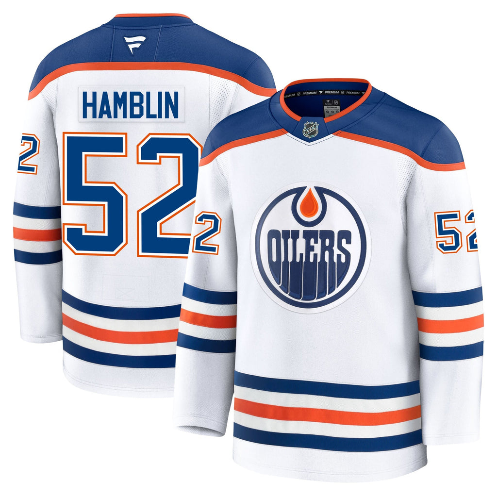 James Hamblin Edmonton Oilers Fanatics Premium Away Jersey