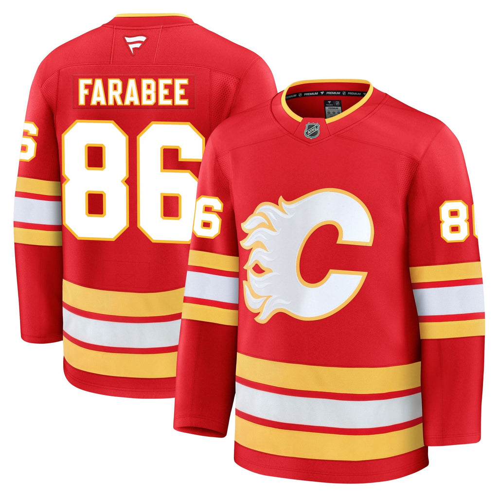 Joel Farabee Calgary Flames Fanatics Premium Home Jersey