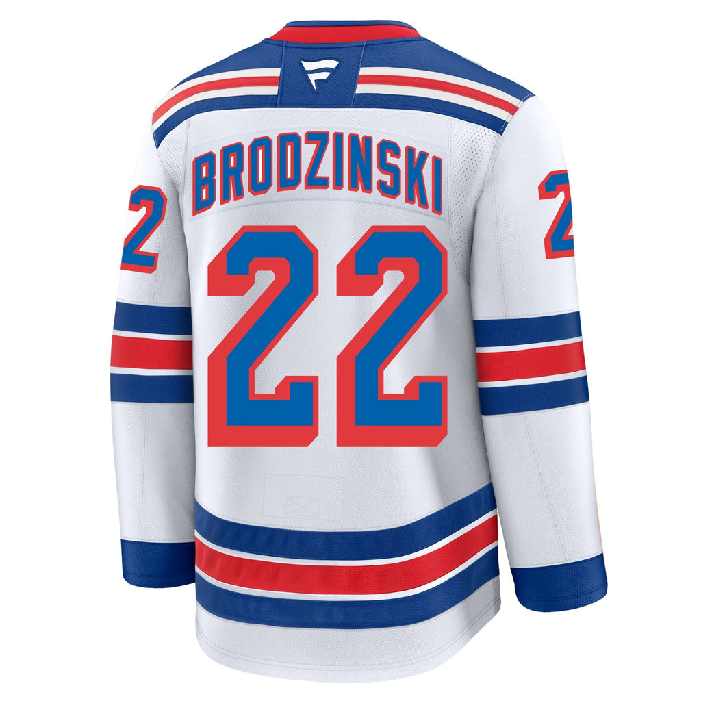Jonny Brodzinski New York Rangers Fanatics Premium Away Jersey