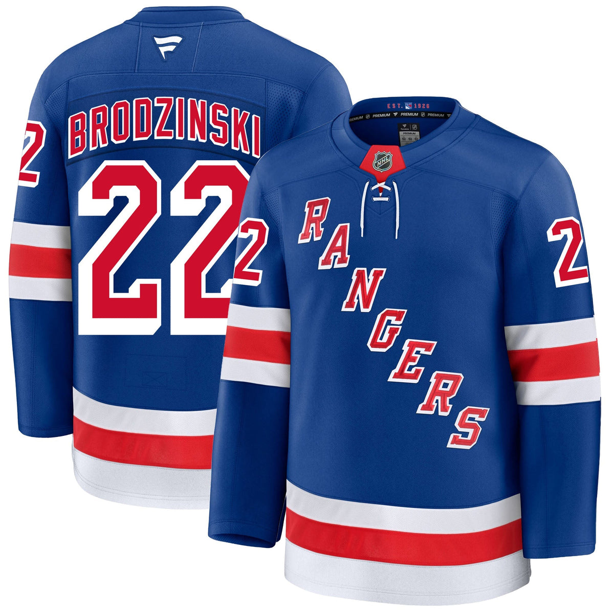 Jonny Brodzinski New York Rangers Fanatics Premium Home Jersey