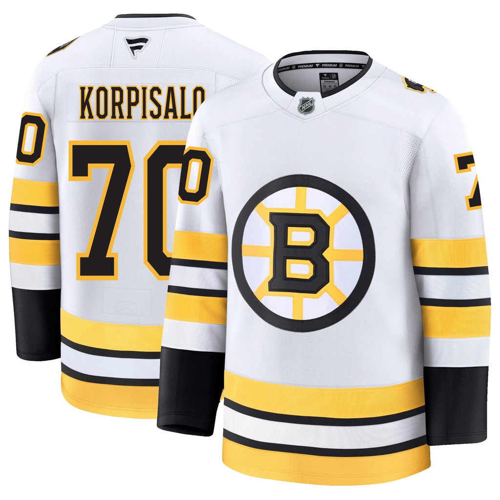 Joonas Korpisalo Boston Bruins Fanatics Away Premium Jersey