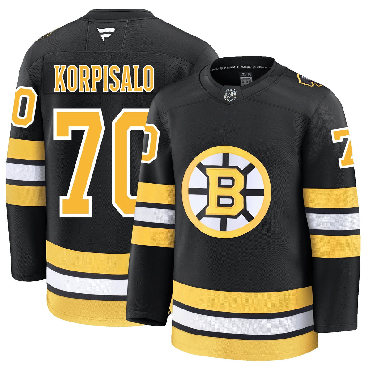 Joonas Korpisalo Boston Bruins Fanatics Home Premium Jersey