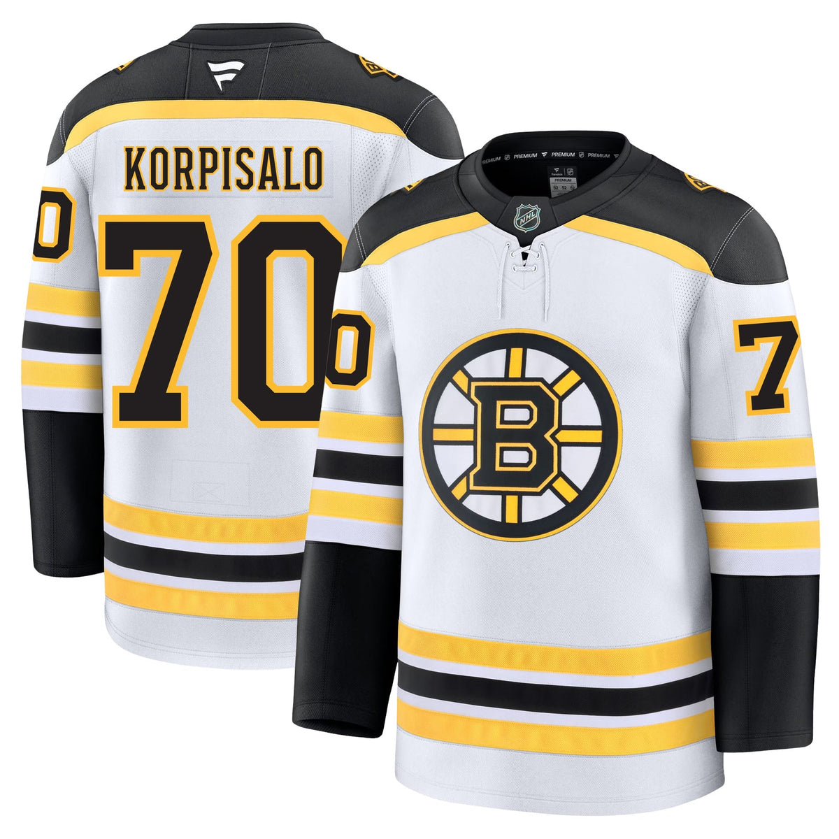 Joonas Korpisalo Boston Bruins Fanatics Premium Away Jersey