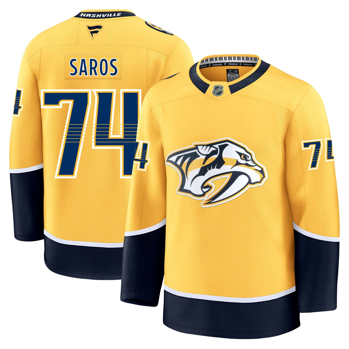 Juuse Saros Nashville Predators Fanatics Premium Home Jersey