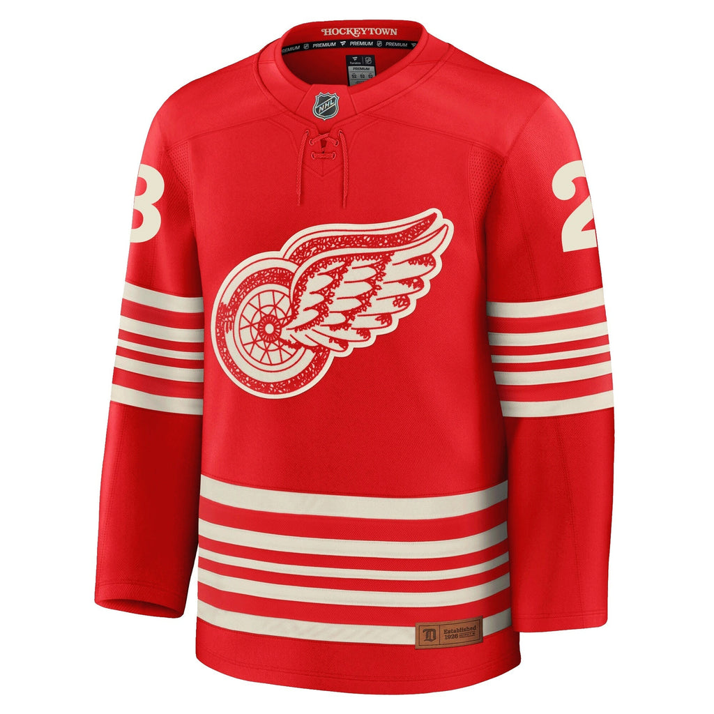 Lucas Raymond Detroit Red Wings Fanatics Centennial Premium Jersey