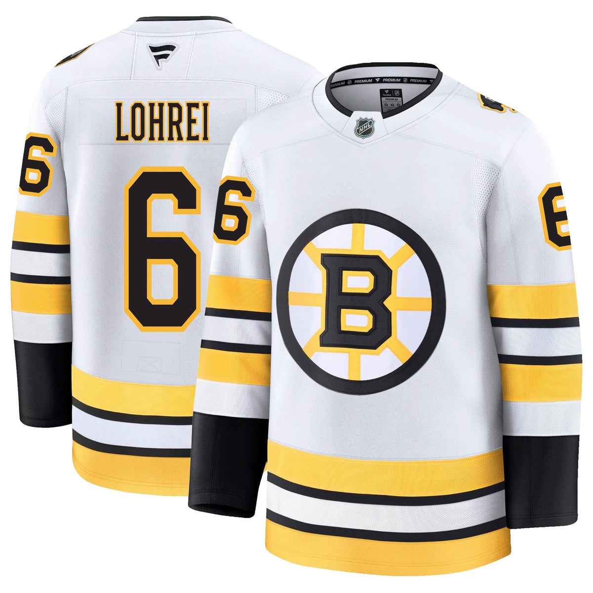 Mason Lohrei Boston Bruins Fanatics Away Premium Jersey