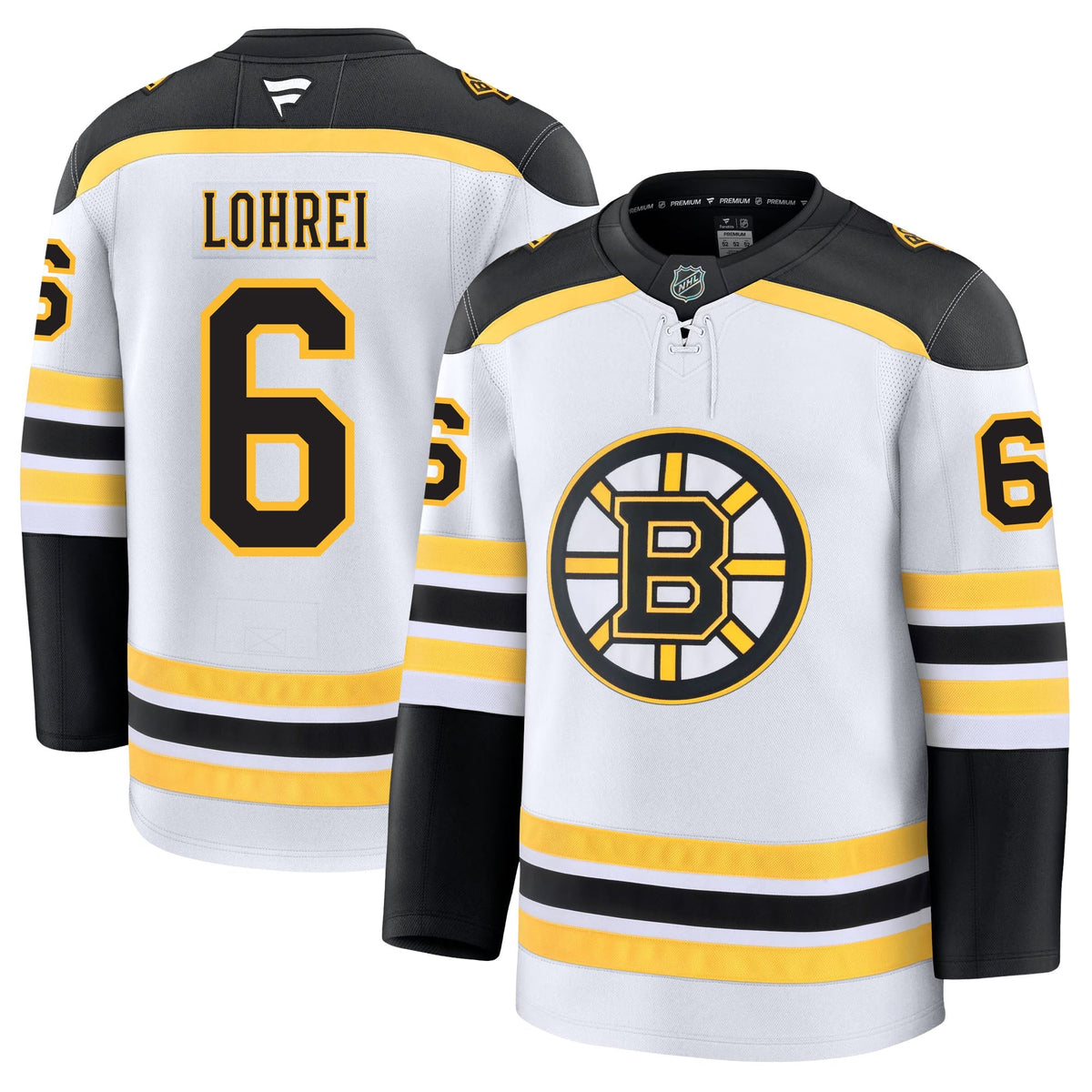 Mason Lohrei Boston Bruins Fanatics Premium Away Jersey