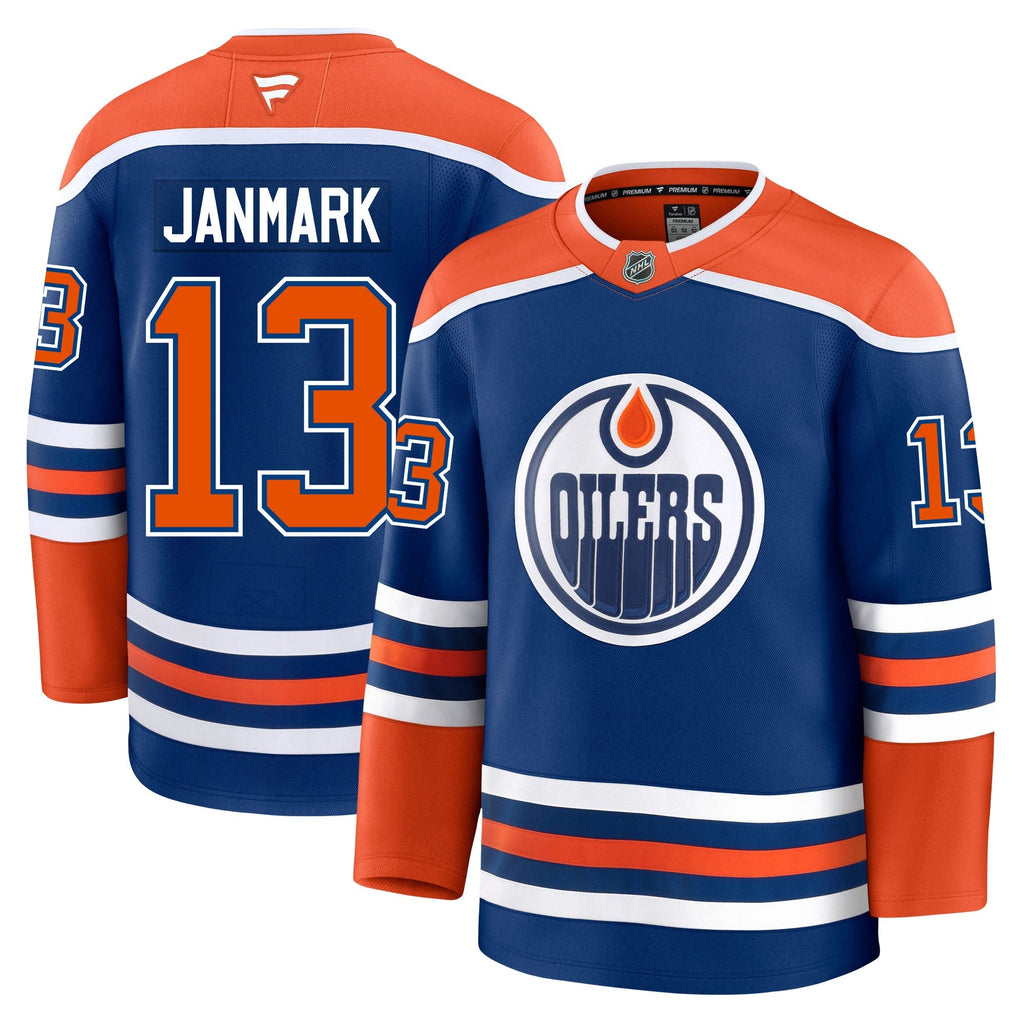 Mattias Janmark Edmonton Oilers Fanatics Premium Home Jersey