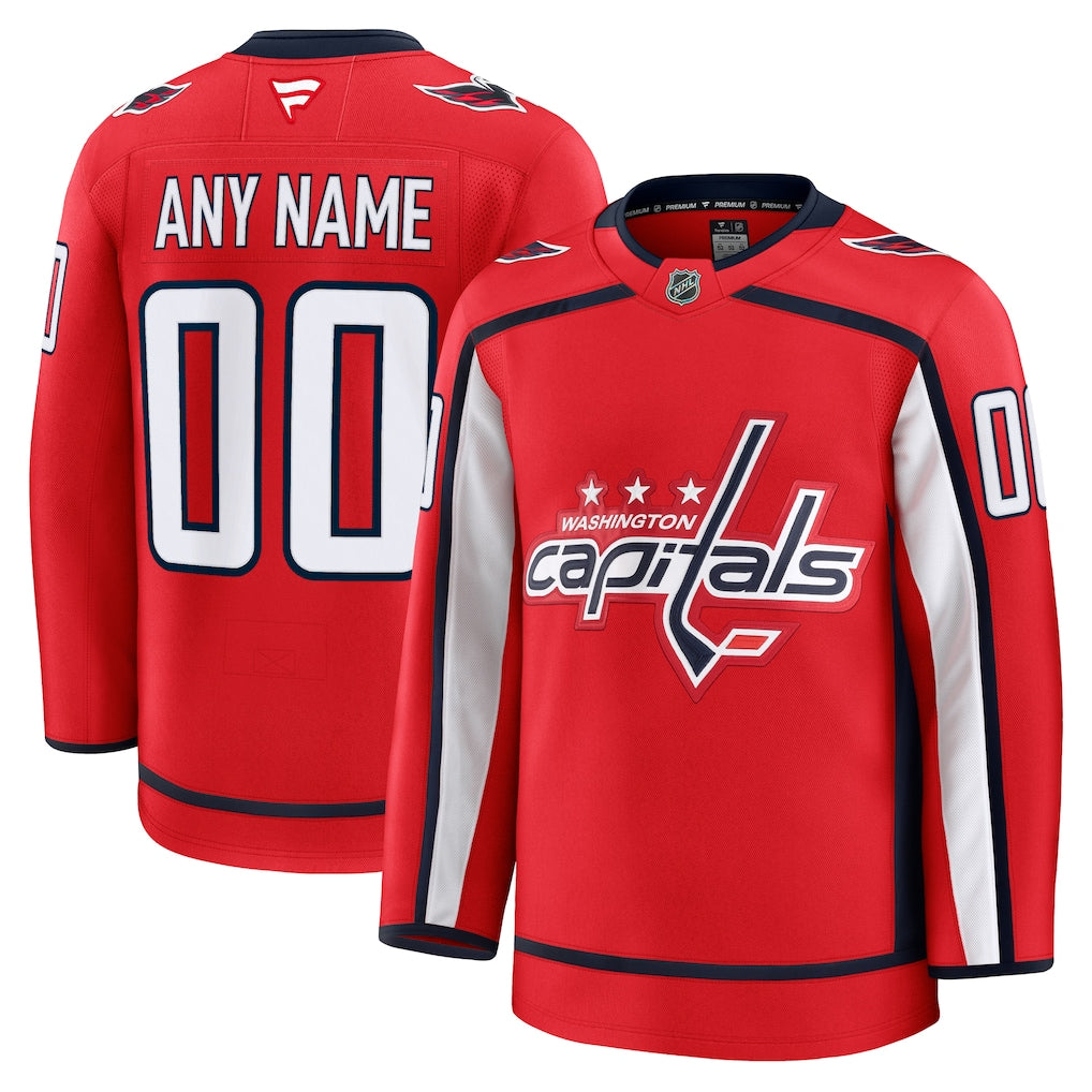 Custom Washington Capitals Home Premium Jersey - Red