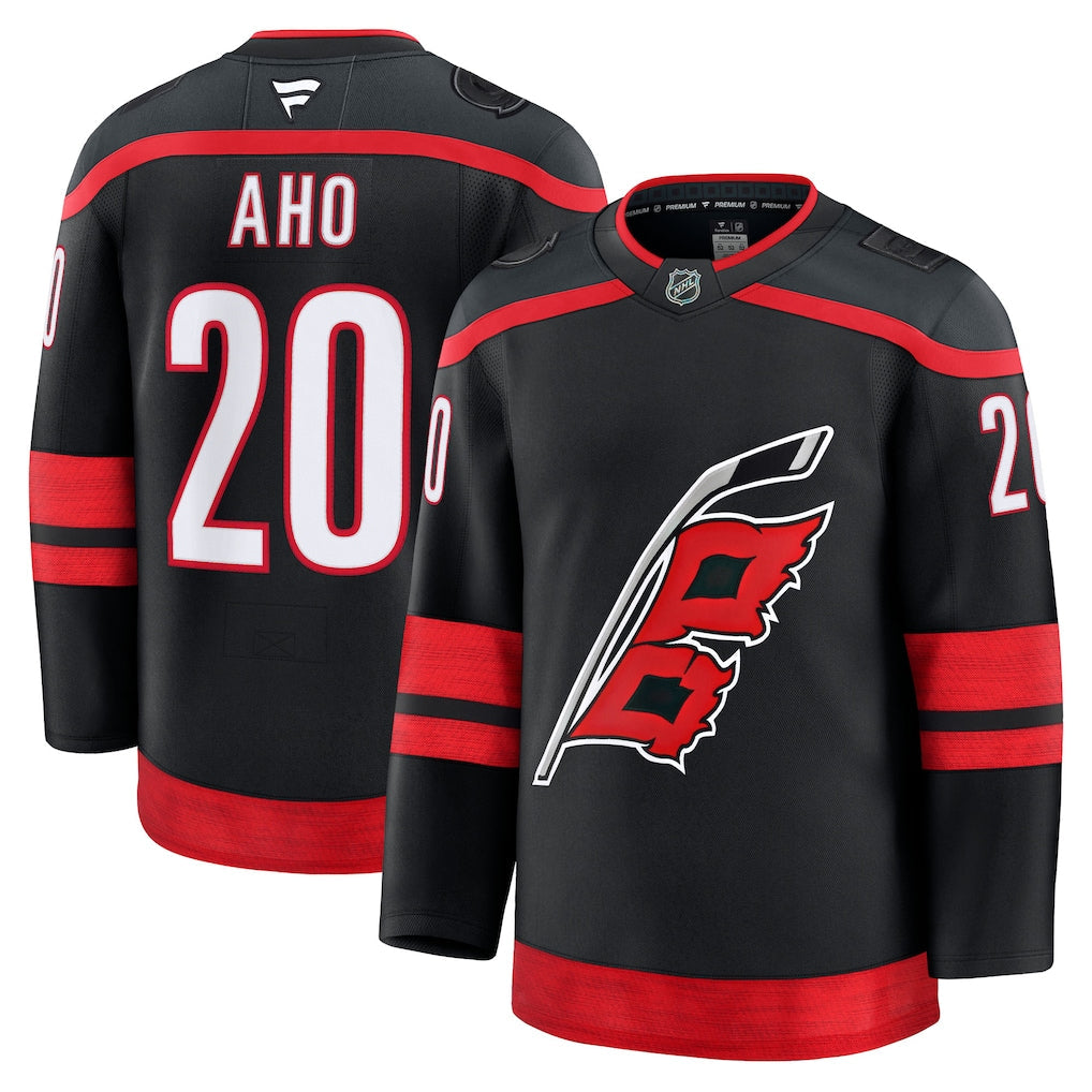 Sebastian Aho Carolina Hurricanes Home Premium Jersey - Black