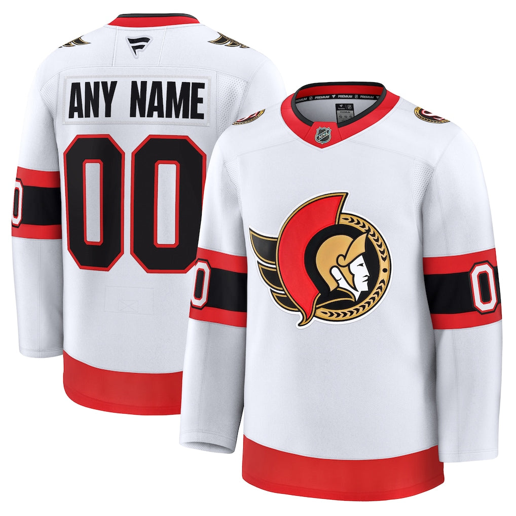Custom Ottawa Senators Away Premium Jersey - White