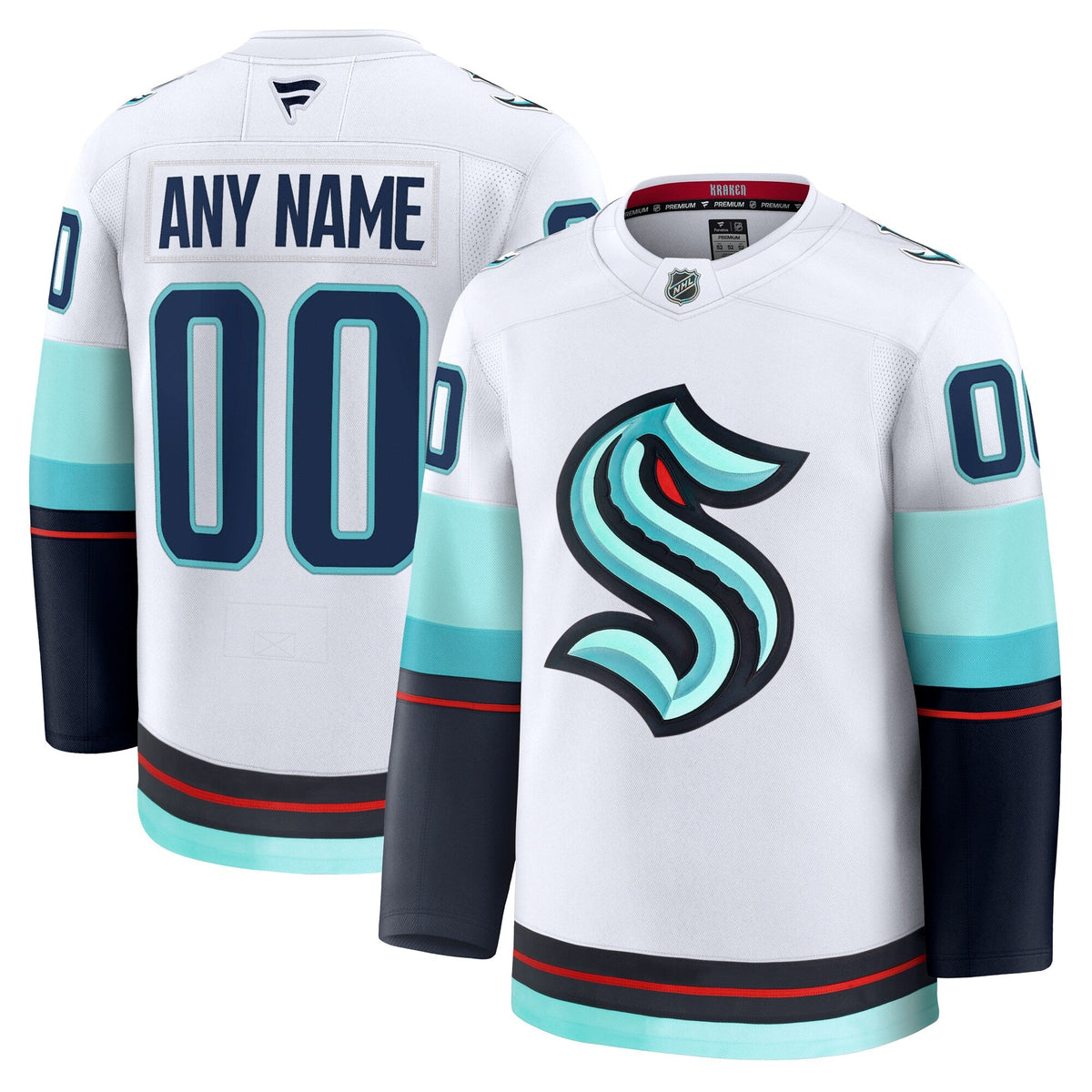 Customizable Seattle Kraken 2024 Fanatics Premium Official NHL AWAY Jersey