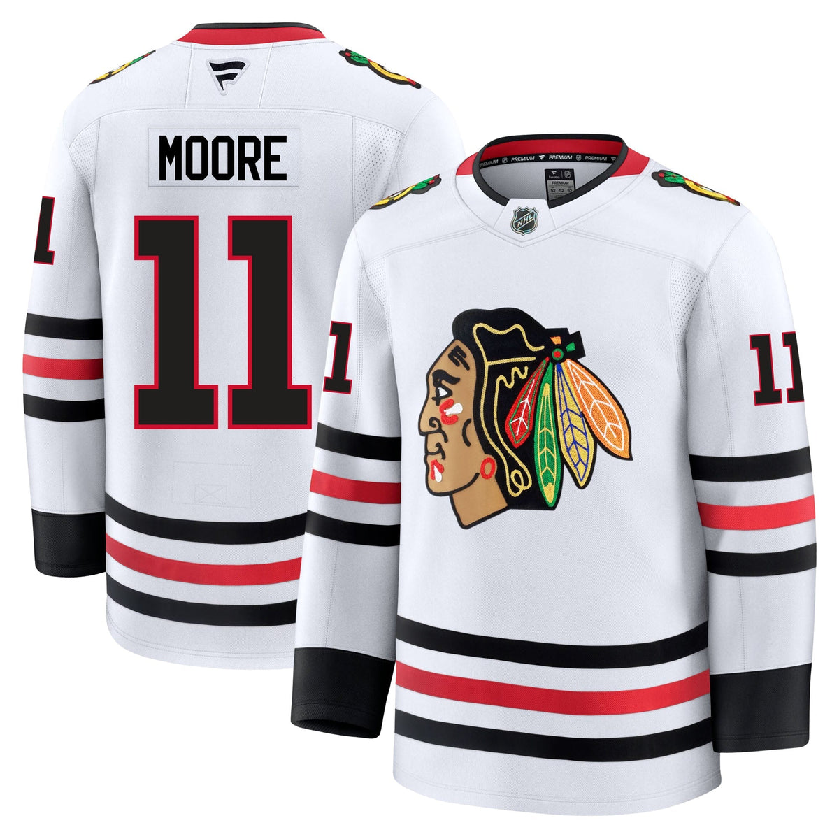 Oliver Moore Chicago Blackhawks Fanatics Premium Away Jersey