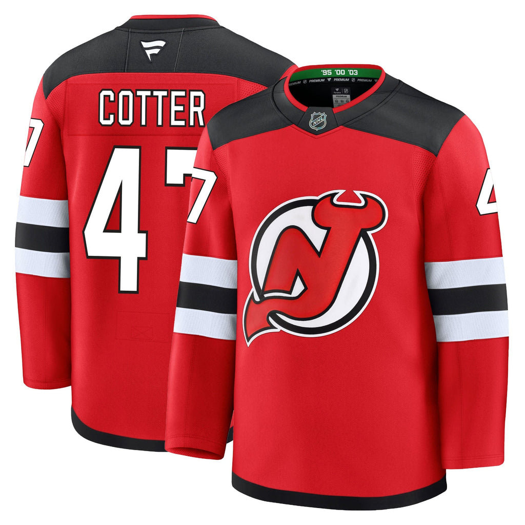 Paul Cotter New Jersey Devils Fanatics Premium Home Jersey