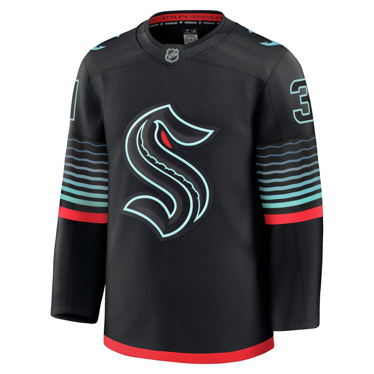 Philipp Grubauer Seattle Kraken Fanatics Alternate Premium Jersey