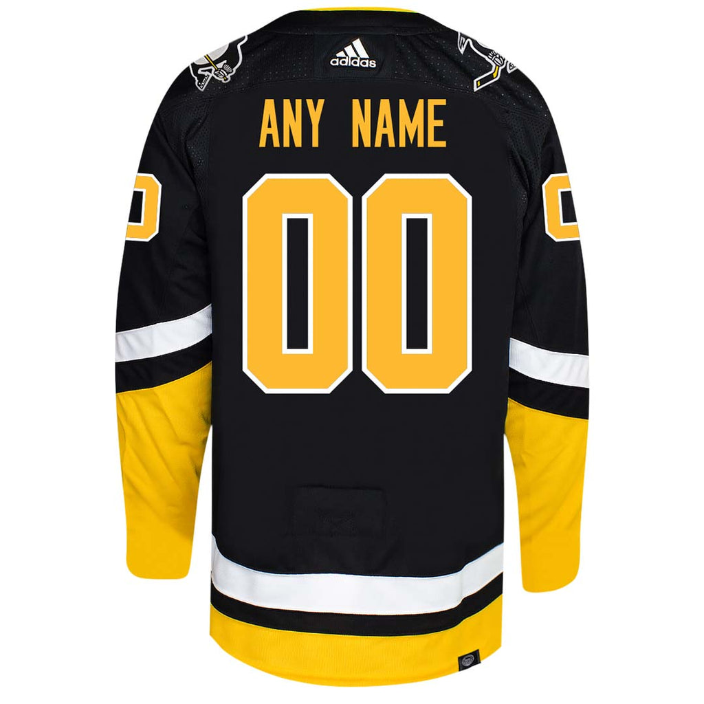 Customizable Pittsburgh Penguins Adidas Primegreen Authentic NHL Hockey Jersey