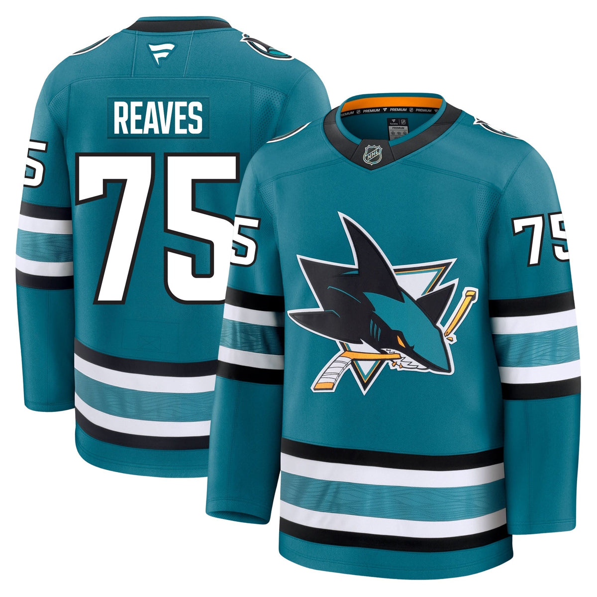 Ryan Reaves San Jose Sharks Fanatics Premium Home Jersey