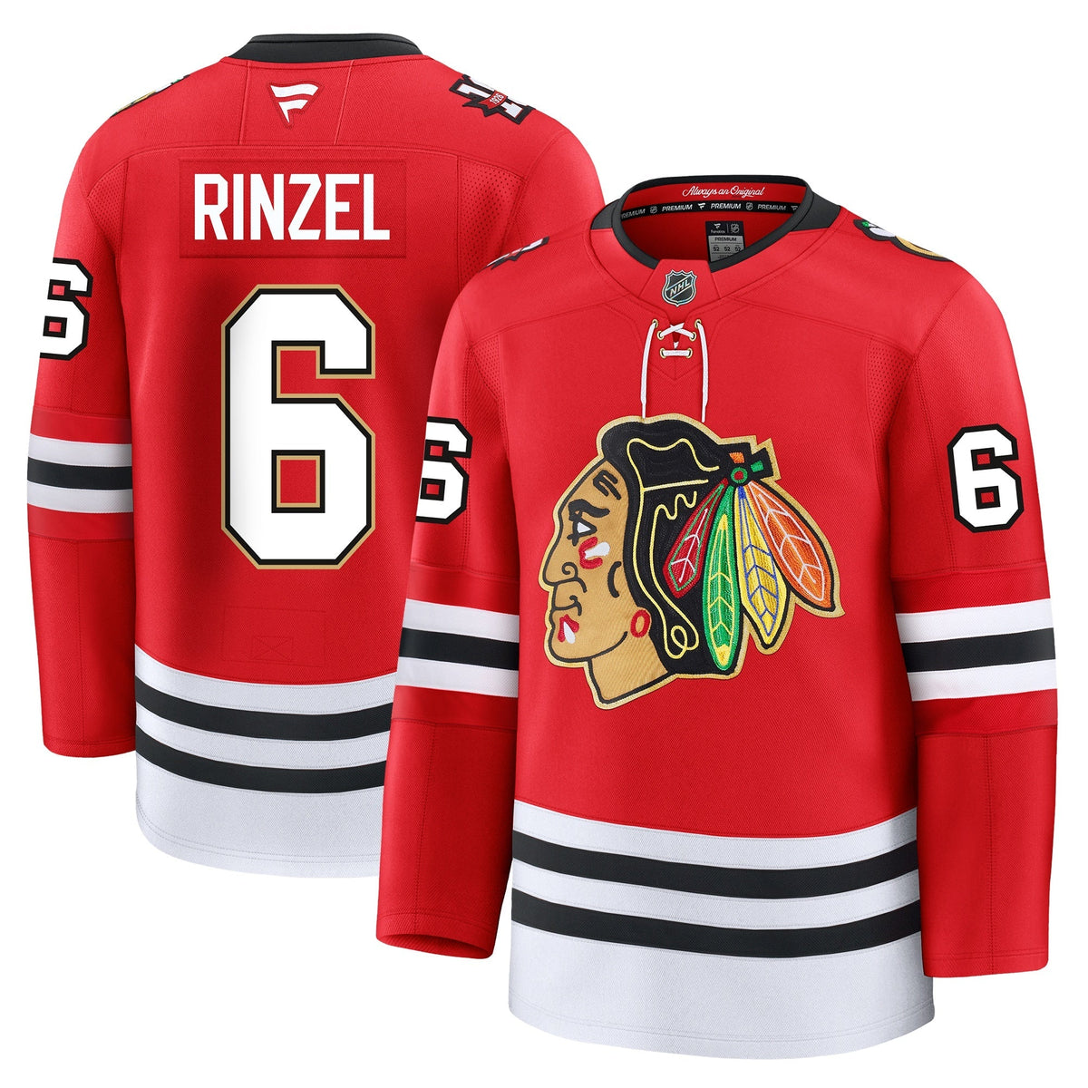 Sam Rinzel Chicago Blackhawks Fanatics Centennial Premium Jersey