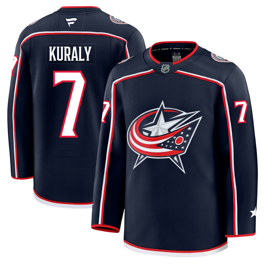 Sean Kuraly Columbus Blue Jackets Fanatics Premium Home Jersey