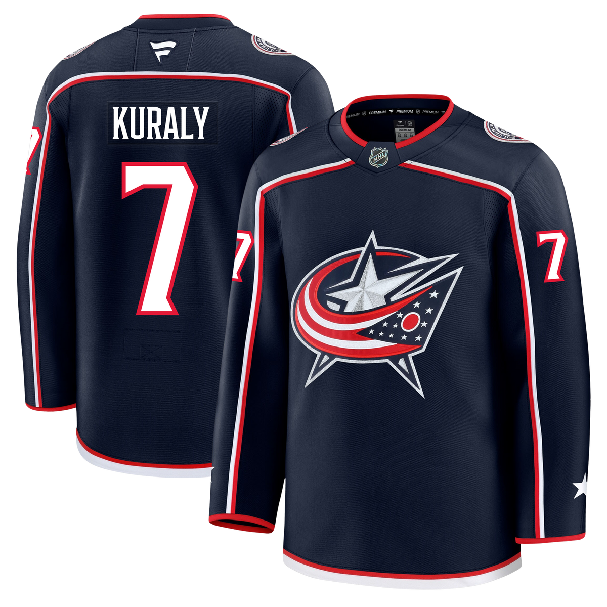Sean Kuraly Columbus Blue Jackets Fanatics Premium Home Jersey