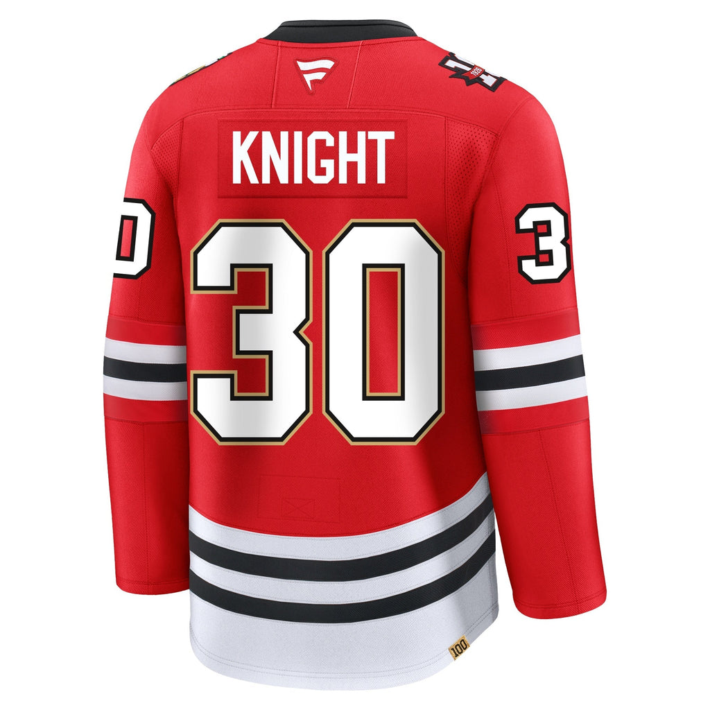 Spencer Knight Chicago Blackhawks Fanatics Centennial Premium Jersey