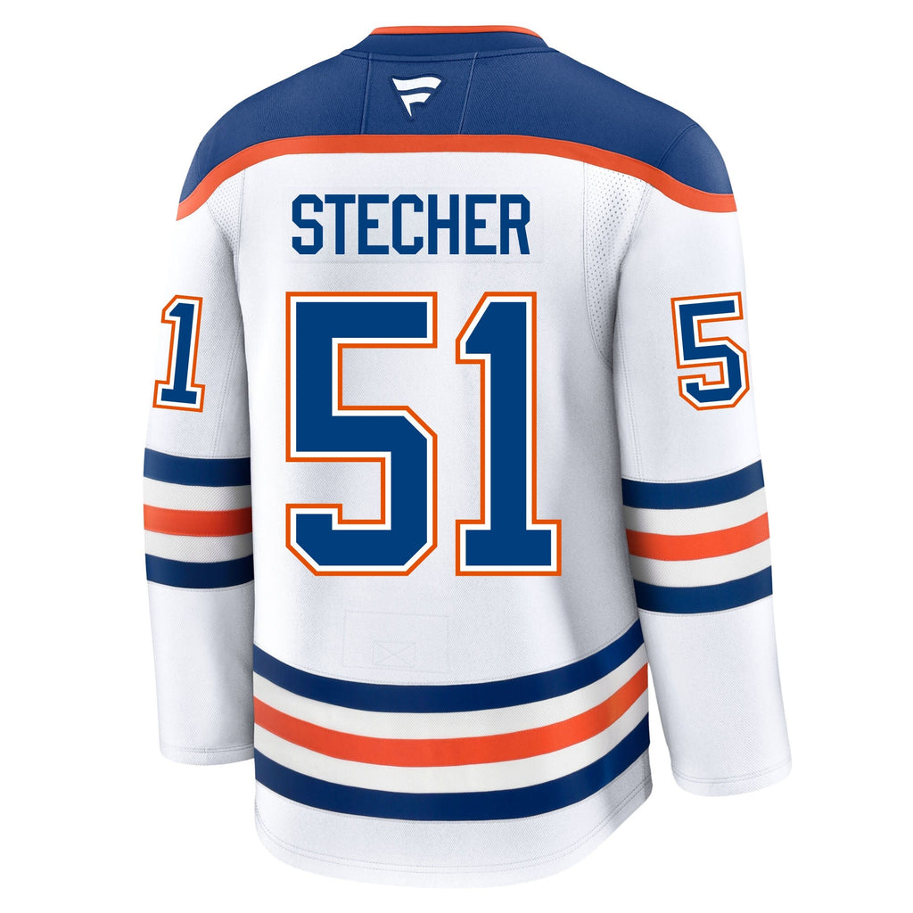 Troy Stecher Edmonton Oilers Fanatics Premium Away Jersey