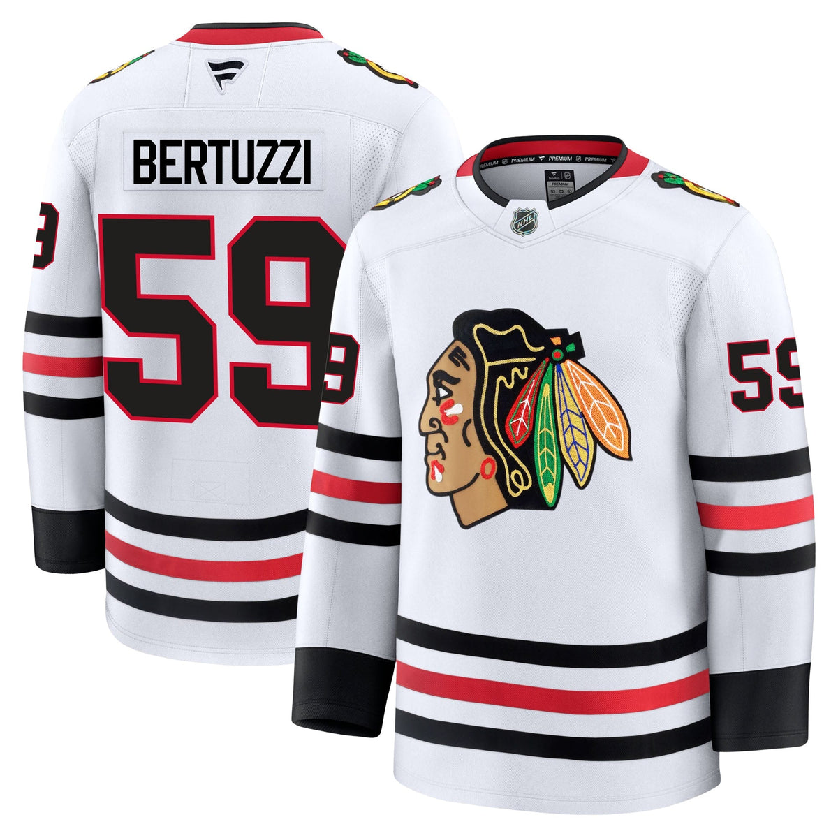 Tyler Bertuzzi Chicago Blackhawks Fanatics Premium Away Jersey